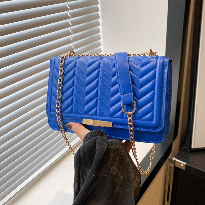 Fashion Striped Women's Shoulder Bag  Chain Strap Crossbody Bags For Daily Used  Ladies Handbags And Purses