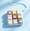 PBT Keycaps Stress Relief Cat Keychain Lanyard Toy