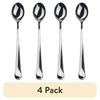 4 Pack Iced Tea Spoon Long Handle Stainless Steel Stirring Spoon Durable Elegant Polished Finish Dishwasher Safe Perfect