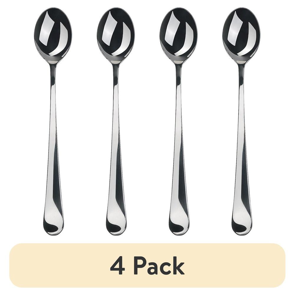 

Набор из 4 ложек для холодного чая с длинной ручкой, из нержавеющей стали, ложки для перемешивания, прочные, элегантные, с полированной отделкой, можно мыть в посудомоечной машине, идеально United States
