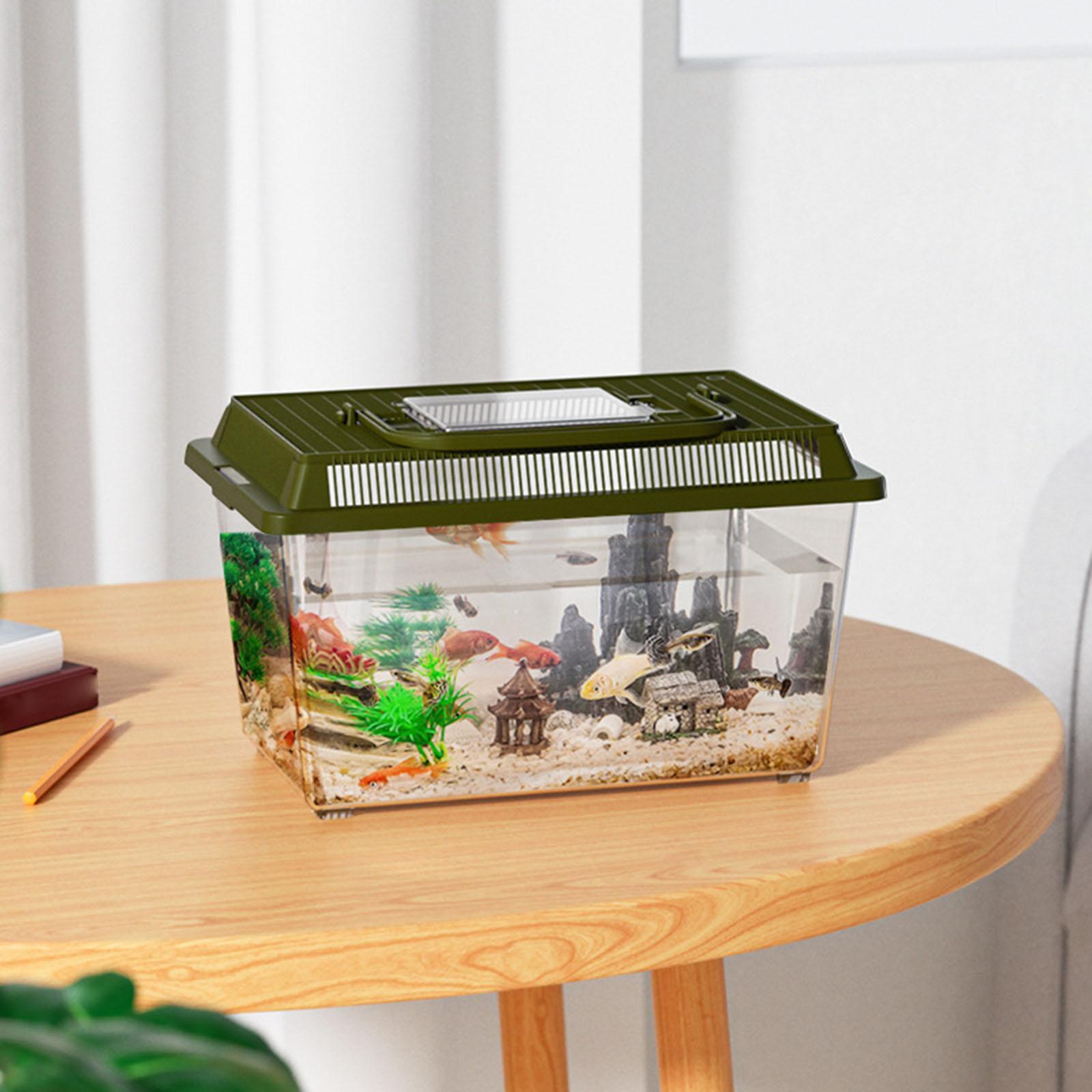 

Turtle Bathtub Outdoor Habitat Amphibian Breeding Box Reptile Tank Pet Container зелений