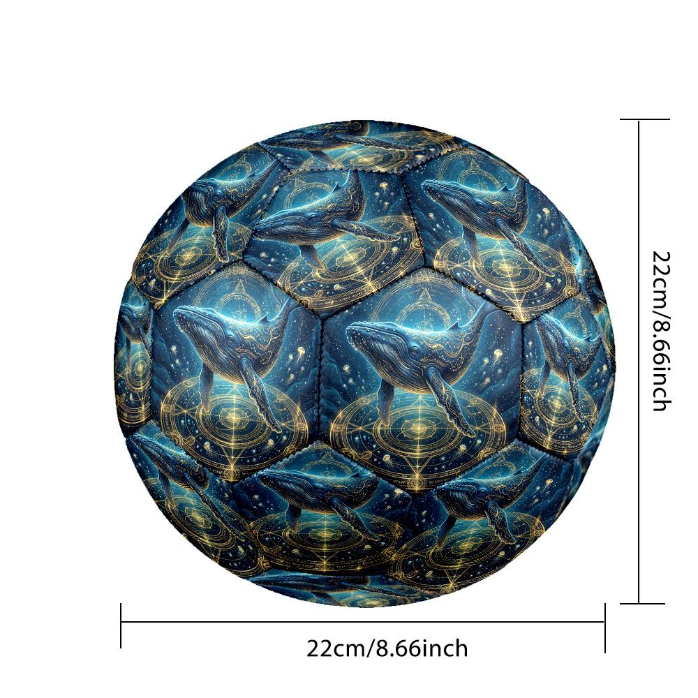 1pc Whale Mystical Symbolism Theme Soccer Ball Football, Size 5, Lightweight PVC, Outdoor Training Soccer Ball,Sports Gift T61436