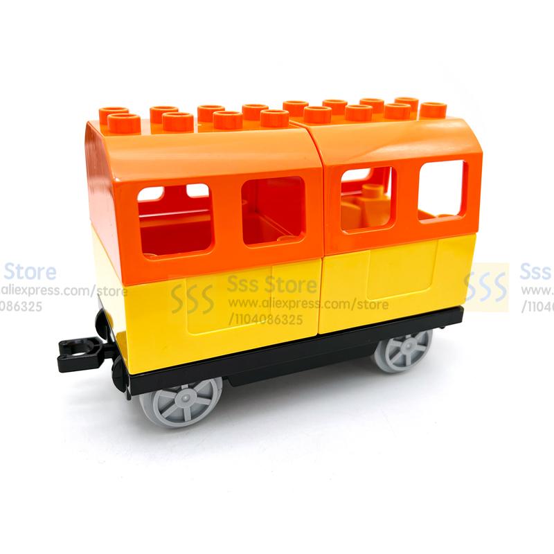 Kinder Pädagogische Große Bausteine Schienenzubehör Schienenset Zug Elektrisch Zusammenbauen Kompatibel mit Duploed Spielzeug Geschenk