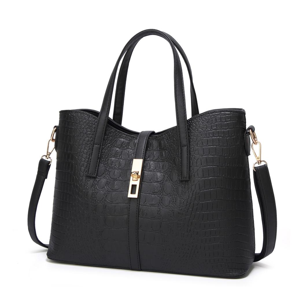 Women's Handbag New Style Women's Bag European and American Fashion Trend Women's Shoulder Bag Crocodile Pattern Handbag Mother Bag