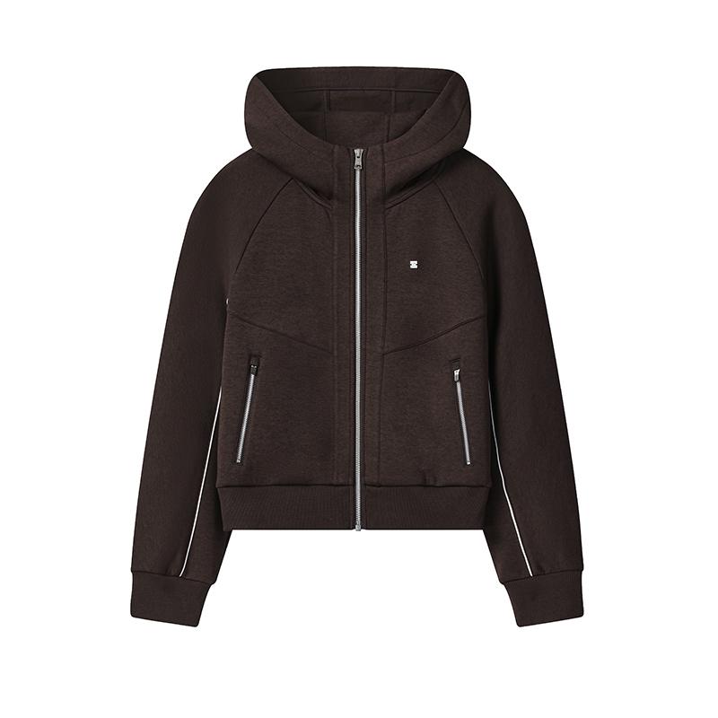 

Fila Белая Простая Модная Мягкая Удобная Свободная Вязаная Толстовка с Капюшоном и Карманами на Молнии Женские Куртки Черная F11W543503FDR L