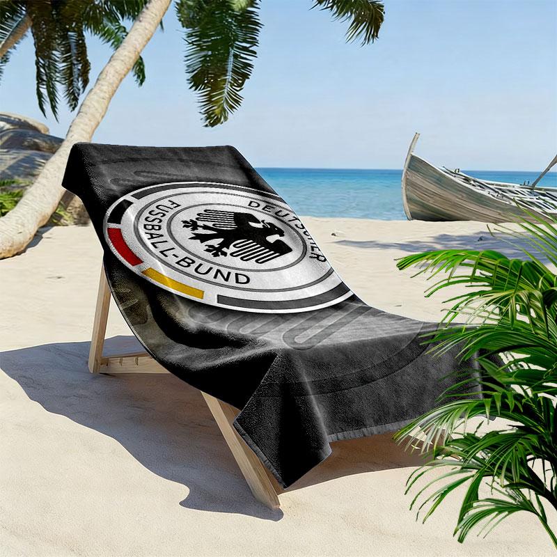 German Football Association Print Beach Towel, Large Soft Quick Dry Towel for Beach Camping Swimming