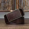 Retro Carved Pattern Trendy Handmade Smooth Buckle Belt Men's Buckle Genuine Leather Pure Cowhide Denim Belt