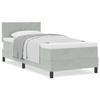 Lit Box Spring vidaXL avec Matelas Gris clair 90x200 cm Velours 3339212