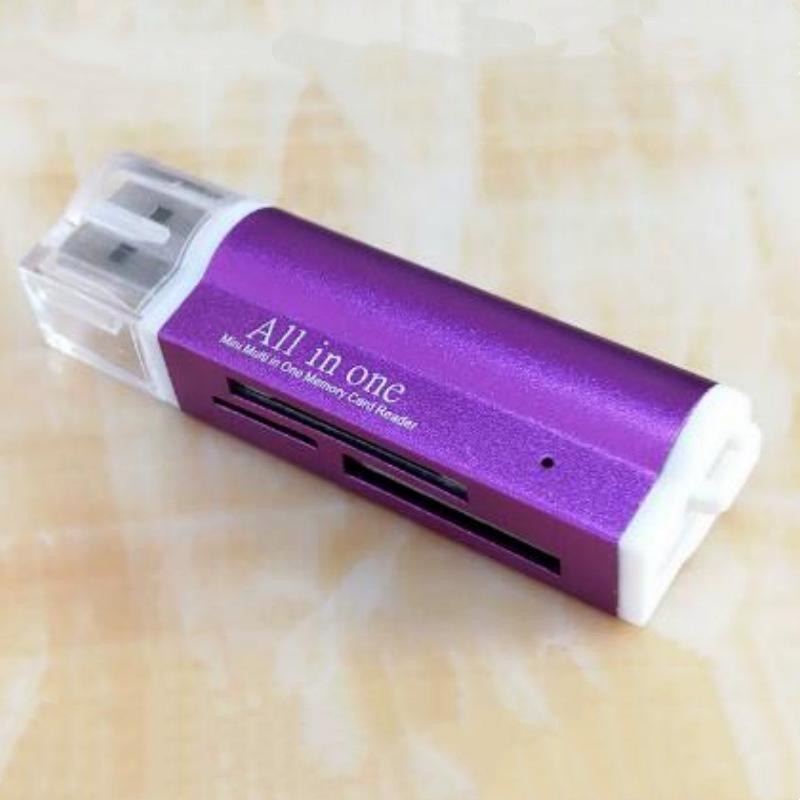 USB 2.0 High-Speed 4-in-1 Card Reader for Sony MS/SD/CF/M2 Cards
