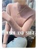 Women's Slim-Fit Wool Sweater - Autumn/Winter, Versatile Cashmere Knit, Half-High Collar