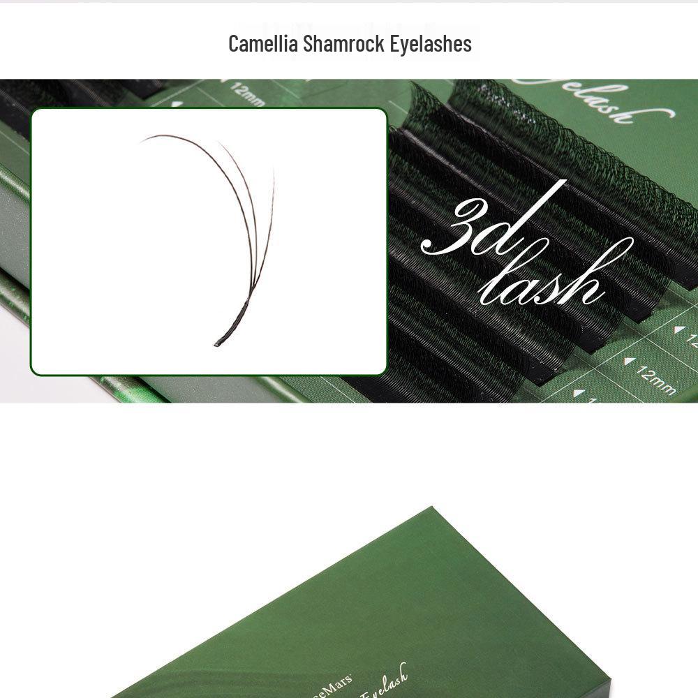 DeceMars Slanted Three-Leaf Clover Fox-Eye Eyelash Extensions - Seamless, Rootless Blooming for Salon-Quality Grafting.
