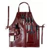 Cross-Border Waterproof PU Leather Multi-Purpose Craftsman Apron - Oil & Stain Resistant Retro BBQ Workwear
