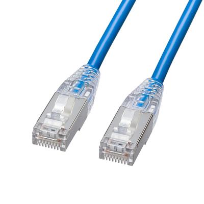 SANWA SUPPLY Category 7 LAN Cable (Slim, Flexible, Anti-Snatch Connector, 2m, Blue) KB-SL7YS-02BL
