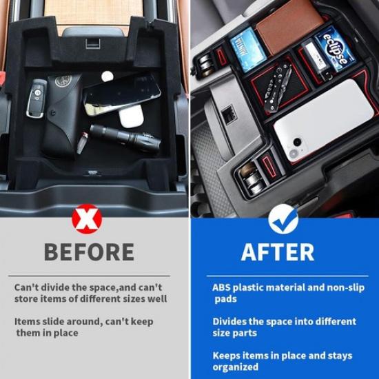 Für 19-23 Dodge RAM 1500 Mittelkonsolen-Armlehnen-Aufbewahrungsbox Organizer Zubehör