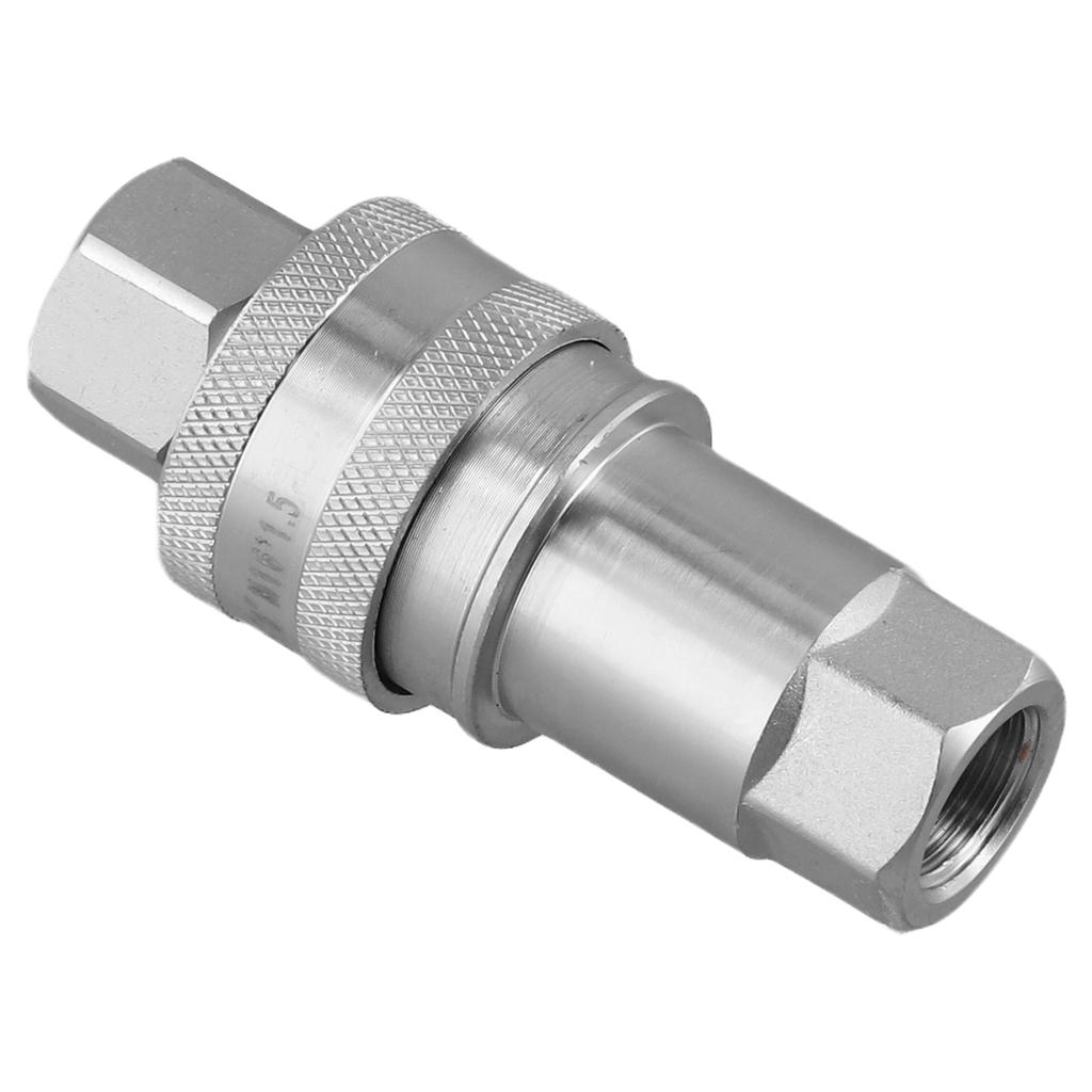 Steel Ball Locking Hydraulic Quick Connector Easy Use Hydraulic Fitting Accessory Accessory Carbon Steel Material