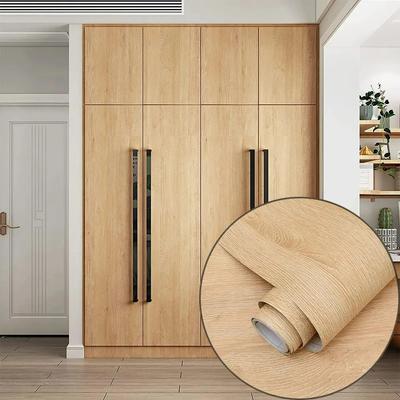 Wasserdichte Wandaufkleber Holzmaserung Schränke Selbstklebende Wandtapete Desktop-Renovierung 40cm Heimdekoration Schimmelresistent