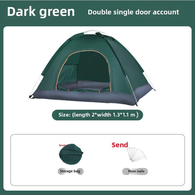 

Outdoor Camping Thickened Tent Outdoor Automatic Rain Sun Portable Protection Single Door