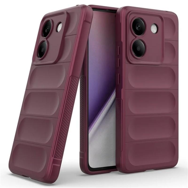 For Xiaomi Poco M7 Pro 5G TPU Case WANLONFENG HD Series Anti Slip Phone Cover with Tempered Glass