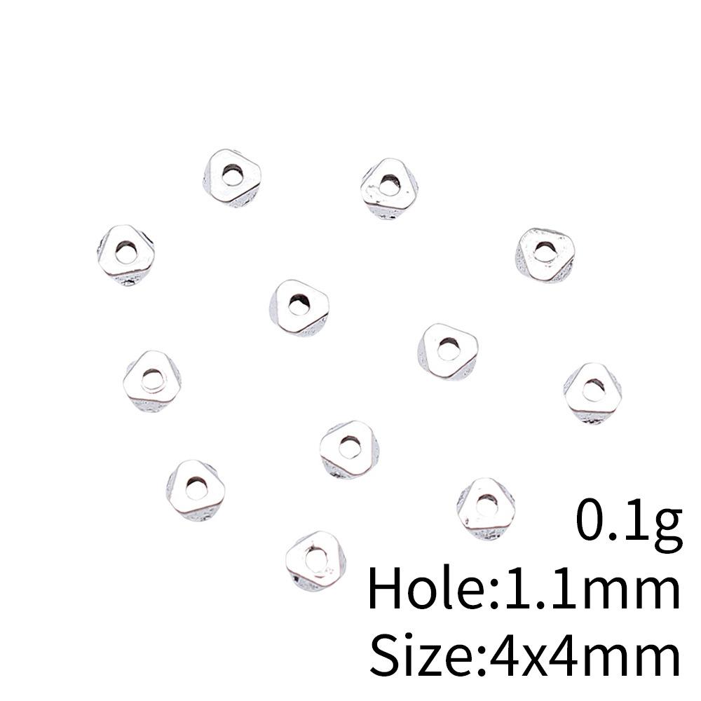 Square Round Mini Spacer Beads Metal Loose Beads For Thin Chain Bracelet Necklace DIY Jewelry Making Supplies For