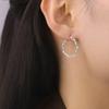 Cazador Geometric Hoop Earrings Women 28-54MM Real Gold Plated Stainless Steel Earrings Trend 2026 Jewelry Party Birthday Gift