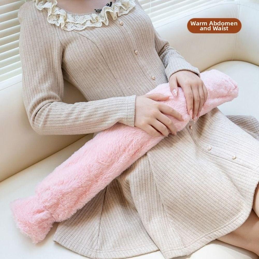 Extra Long Hot Water Bottle Leak-proof Anti-scalding Water-filled Waist Warmer Keep Warm Removable Warm Water Bag Foot