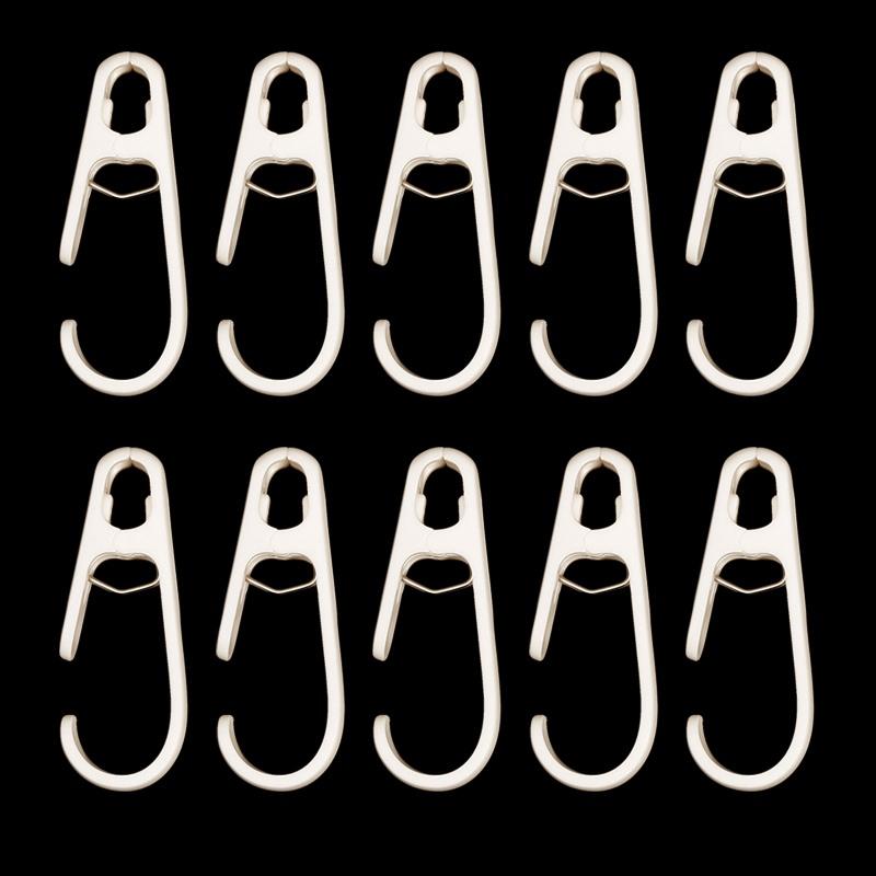 10PCS Laundry Hooks Clips Hanger - Multifunctional Clips With Hooks Closet Organizer Clamps Hanging Socks Boot Bras Towels For Bathroom Kitchen