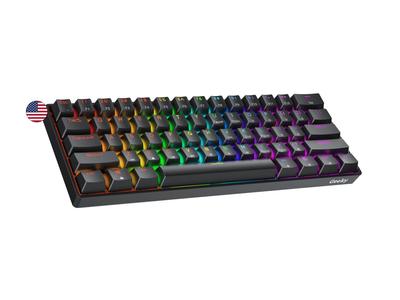 Geeky GK61 Mechanical Gaming Keyboard 61 Keys RGB LED Backlight for Gamers ANSI US American Layout Mechanical 60% Hot-Swappable Multi-Color PC/Mac