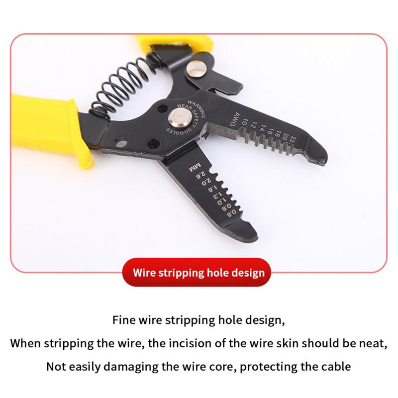 Multifunctional Wire Strippers 6 Inch Wire Cutters Cable Stripper Cable Wire Crimping Wire Stripper Pliers Tools