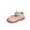 New Korean Style Girls' Pastoral Style Bow Comfortable Soft-soled Leather Shoes for Spring and Autumn
