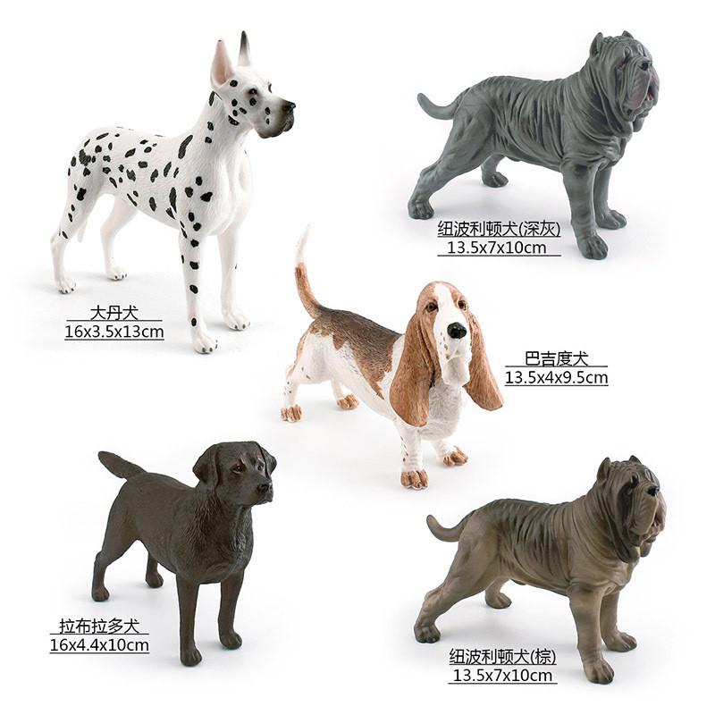Realistyczny model psa ze zwierzęciem domowym z PVC 5 wariantów z Basset Houndem, Dogiem Niemieckim i Labradorem