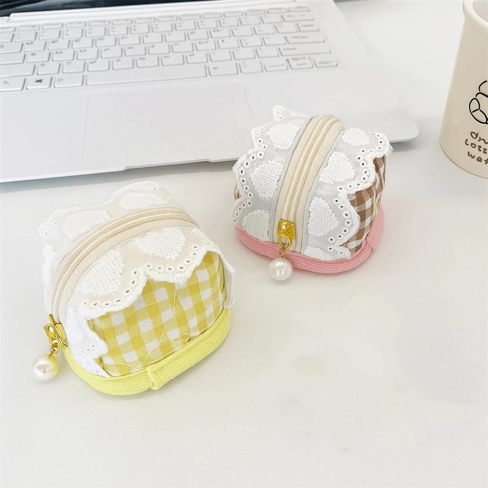 Multifunctional Small Lipstick Bag Lace Earphone Bag Sweet Mini Coin Purse Travel