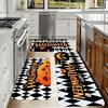1PC Halloween Pumpkin Kitchen Rug Non-Slip Door Mat Pop Design Bathroom Rug Bath Mat Carpet for Home Sink Laundry Decor