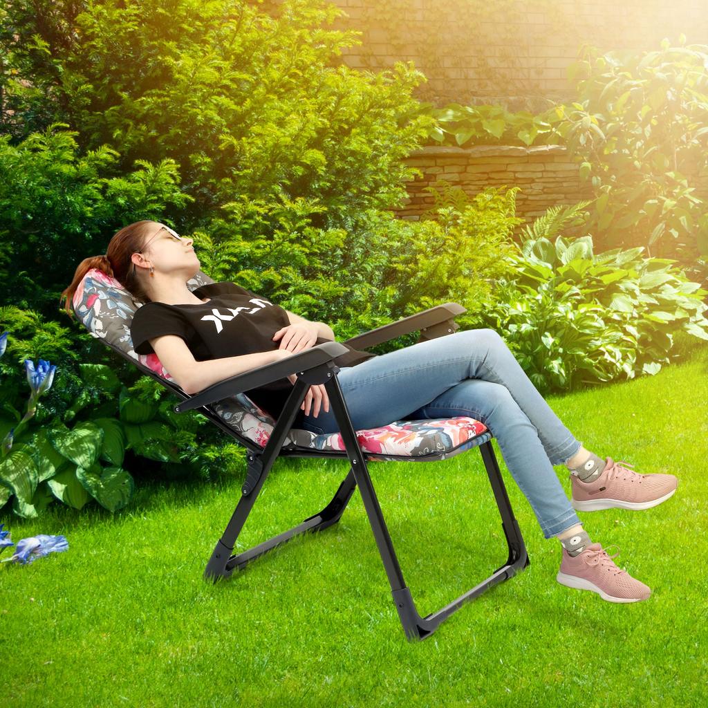 KADAX Garden Beach Chair Adjustable 110kg