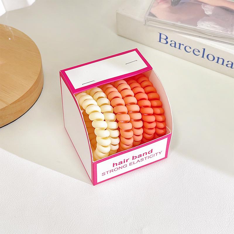 6-Pack Frosted Elastic Hair Rings - Durable, Simple Ponytail Bands for Women