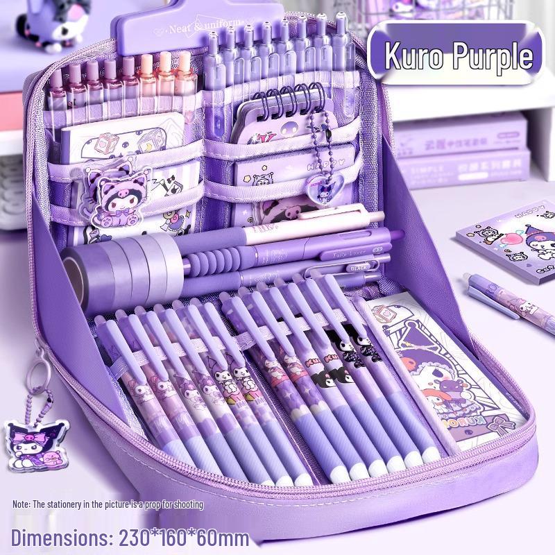 2026 Girls' Pencil Case: Stylish, High-Capacity Stationery Box Set for Primary & Junior High Students