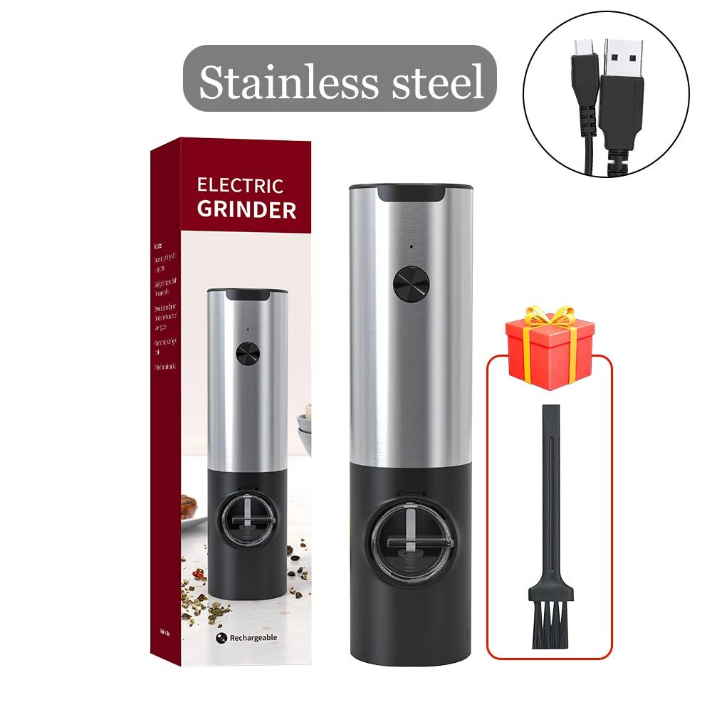 Electric Automatic Pepper Mills Salt Mill Adjustable Coarseness Electric Pepper Qucikly Grinder Spice Grinders Kitchen Tools