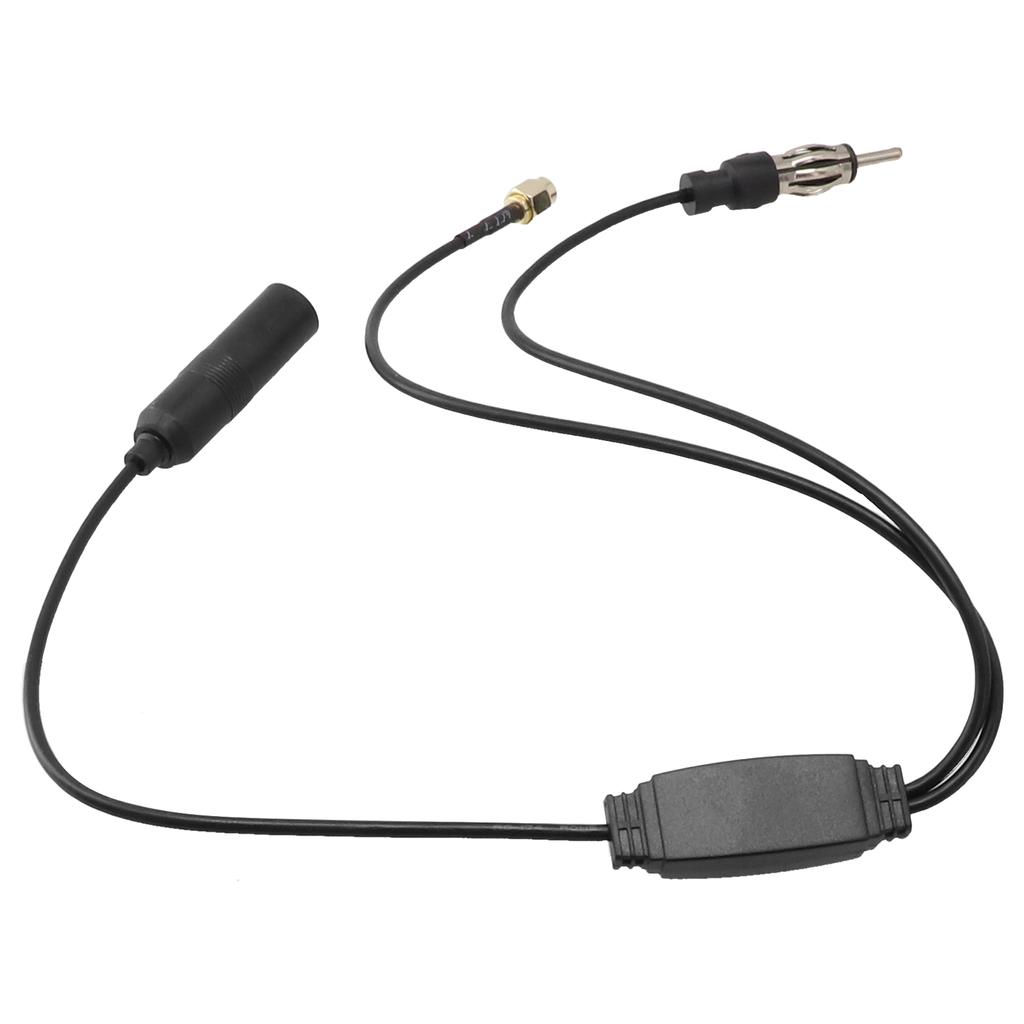FM/AM DAB Radio Active Antenna Car Aerial Splitter Adapter Cable SMA Converter Radio Signal Amplifiers Antennas Signal Booster