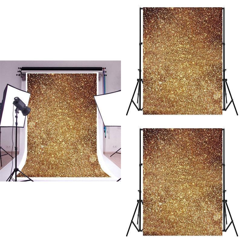 Golden Glitter Wedding Photography Backdrop For Holiday Celebrations