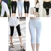 Women's Fashion Summer Sexy Soft Skinny Stretch Capri Jeggings For A Trendy Look