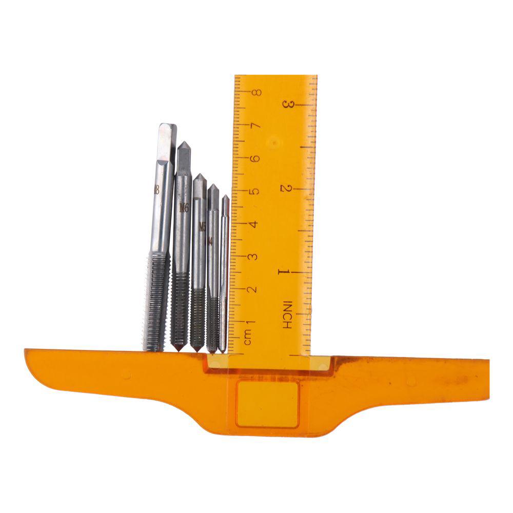 5pcs Straight Flutes Hand Threading Tap Set High Speed Steel  High-quality