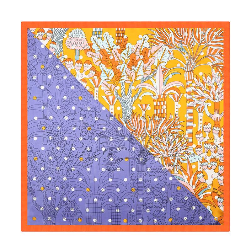 ELSYALN Modern Fashion Small Square Silk Scarf