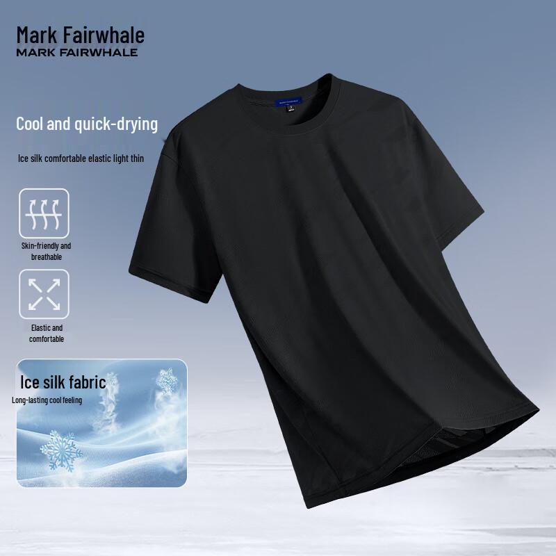 Mark Fairwhale Men s Ice Silk Breathable Casual Short Sleeve T-Shirt 2XL