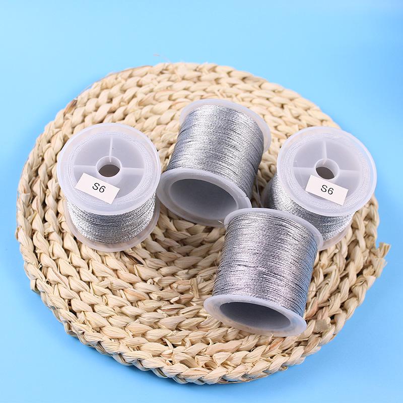 Umweltfreundliches, pillarmes Gold- & Silber-Seidengarn für DIY-Flechtarbeiten - Große Rolle für Armbänder & Halsketten