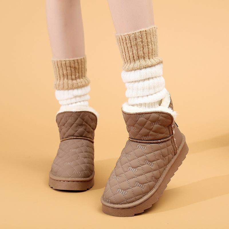Winter New Snow Boots Women's Thickened Velvet Fashion Cotton Boots Thermal Cotton Shoes Women's Snow Cotton