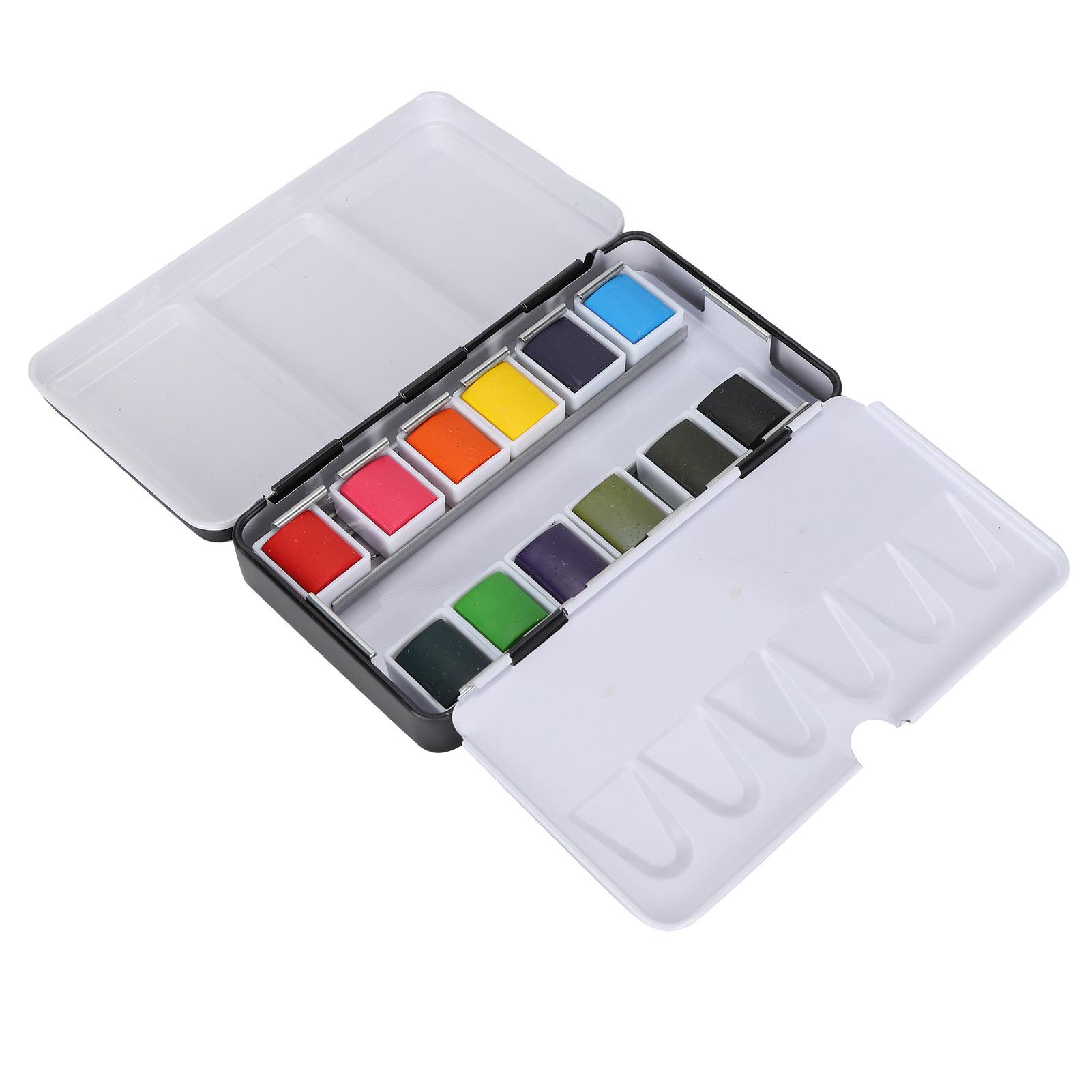 

Акварельные краски портативный яркий цветной набор акварельных пигментов принадлежности для красок с коробкой 24 цвета