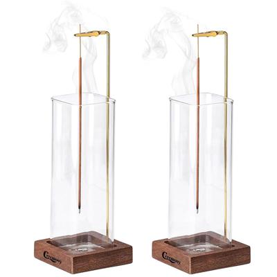 CEREMONY Incense Stylish Design with Increased Glass Suitable for Long Incense Incense Stick Buddhist Study and Entryways Not 2-Piece Holder,