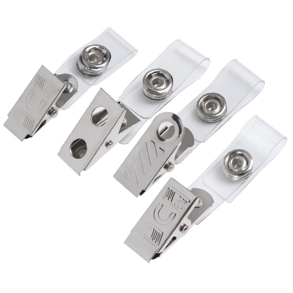 Quality Stainless Steel Anti-lost Stationary Reel Key Name Tag Lanyard Clips Binder Lanyard Clips