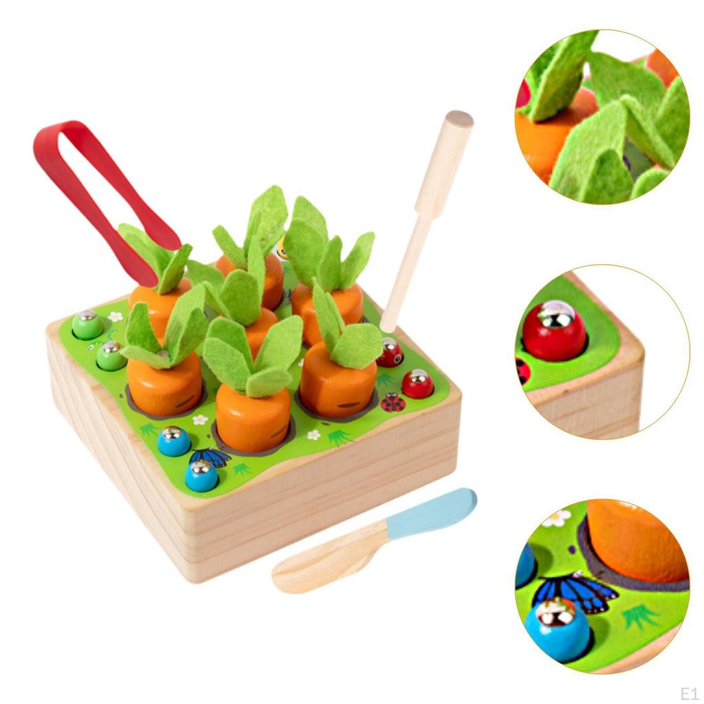 Wooden Harvest Set Montessori Educational Toys for Children Kids