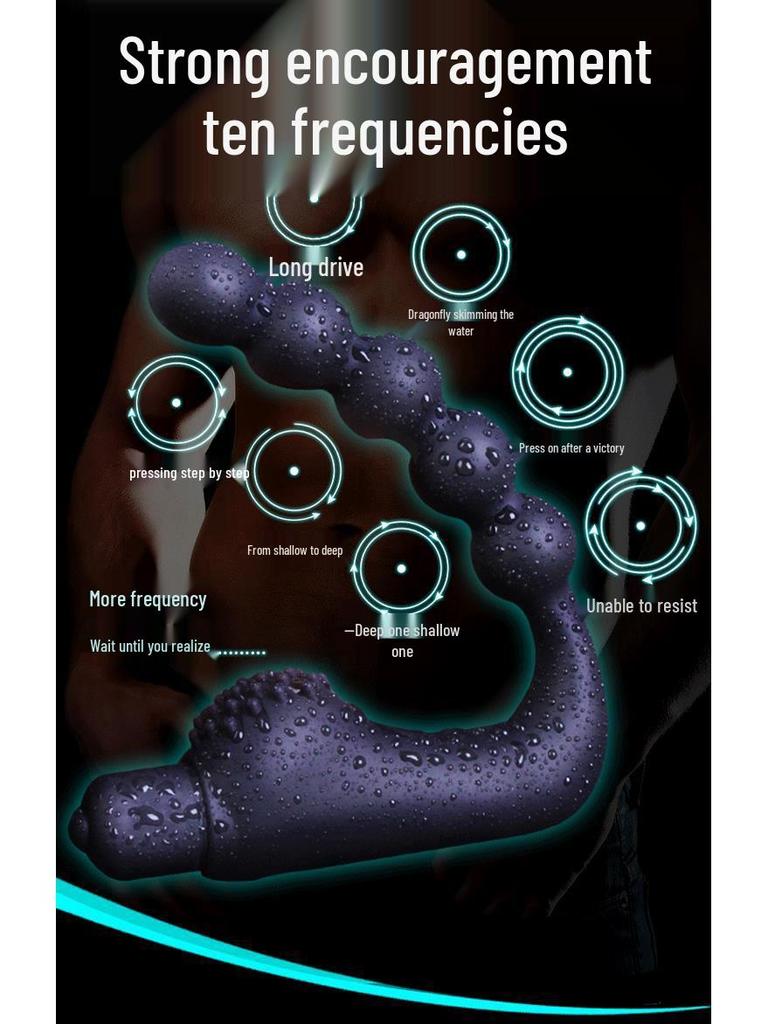 Long Love Adult Vibrating Anal Beads & Silicone Travel Plug