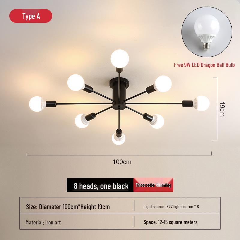 Nordic LED Ceiling Light: Modern Minimalist Design for Bedrooms & Living Rooms